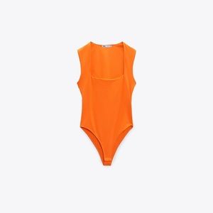 ZARA orange bodysuit (brand new, S)